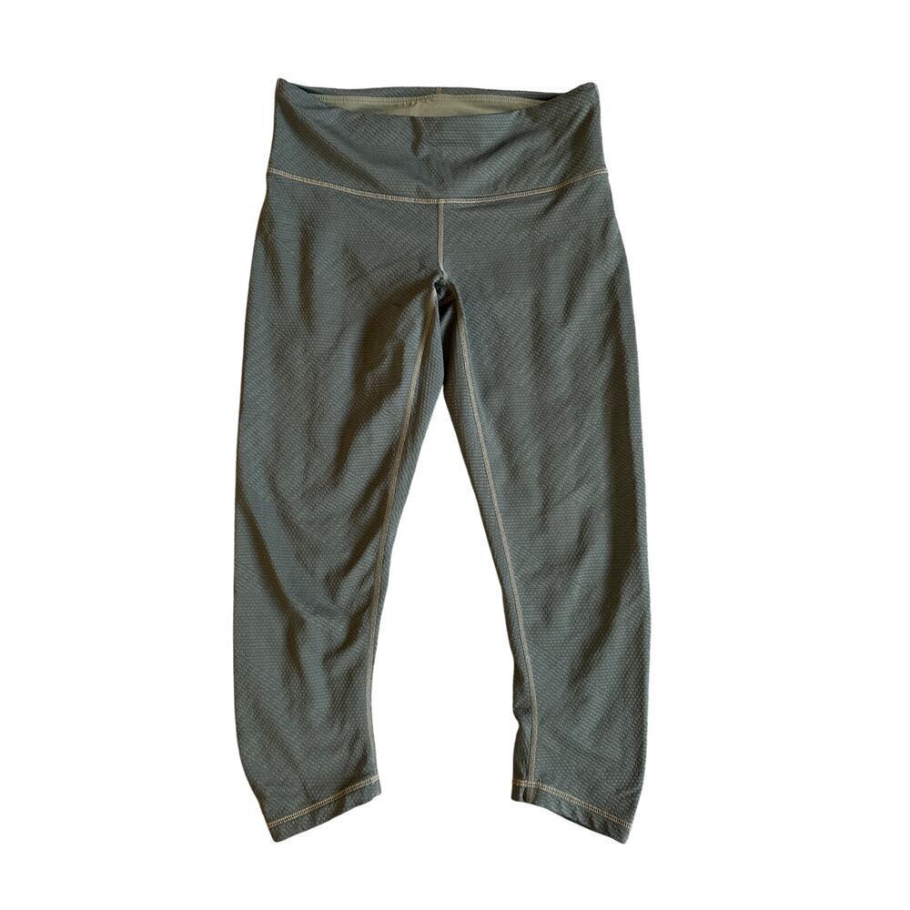 Women’s Prana Olive Green Athletic Capri Crop Yoga Pants Leggings Size Small